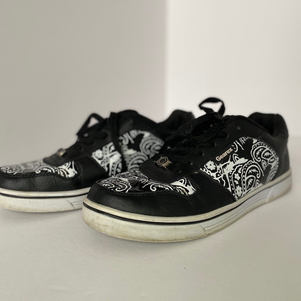 Custom Gearex Black Bandana Sneakers